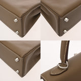 HERMES エルメス ケリー25 内縫い エトゥープ B刻印(2023年頃) レディース ヴォースイフト 2WAYバッグ 新同 中古 銀蔵