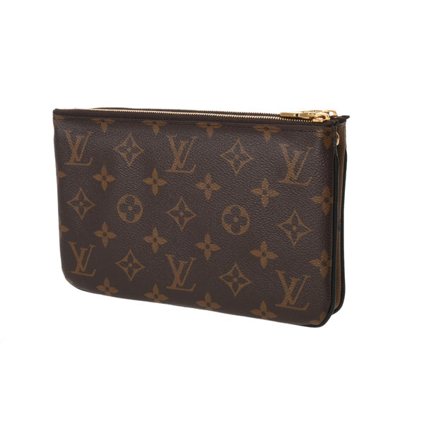 LOUIS VUITTON ルイヴィトン モノグラムジャイアント ポシェットドゥーブルジップ ブラウン M69203 レディース モノグラムジャイアントリバース ショルダーバッグ 新同 中古 銀蔵