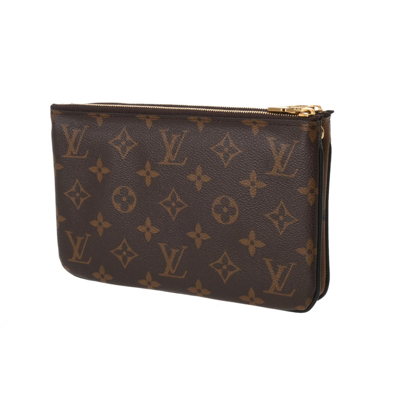 LOUIS VUITTON ルイヴィトン モノグラムジャイアント ポシェットドゥーブルジップ ブラウン M69203 レディース モノグラムジャイアントリバース ショルダーバッグ 新同 中古 銀蔵