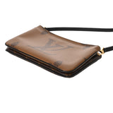 LOUIS VUITTON ルイヴィトン モノグラムジャイアント ポシェットドゥーブルジップ ブラウン M69203 レディース モノグラムジャイアントリバース ショルダーバッグ 新同 中古 銀蔵