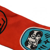 LOUIS VUITTON ルイヴィトン モノグラム バンドー BB カブキ ステッカー 山本寛斎コラボ レッド/ブラウン MP1942 レディース シルク100％ スカーフ ABランク 中古 銀蔵