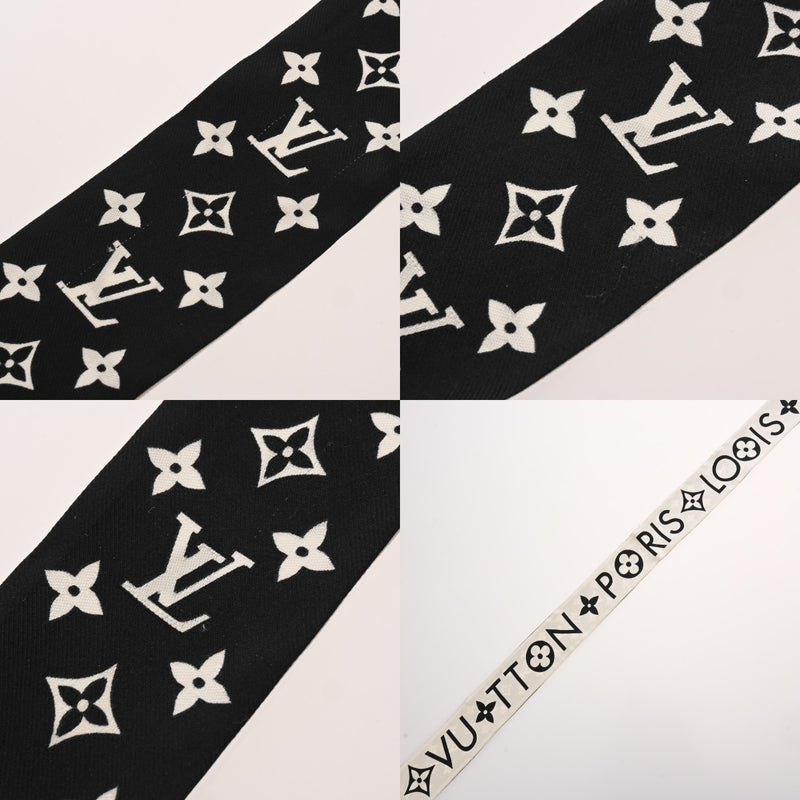 LOUIS VUITTON ルイヴィトン モノグラム バンドー インフィニティ ホワイト/ブラック M90682 レディース スカーフ ABランク 中古 銀蔵