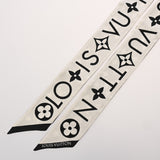 LOUIS VUITTON ルイヴィトン モノグラム バンドー インフィニティ ホワイト/ブラック M90682 レディース スカーフ ABランク 中古 銀蔵