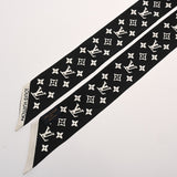 LOUIS VUITTON ルイヴィトン モノグラム バンドー インフィニティ ホワイト/ブラック M90682 レディース スカーフ ABランク 中古 銀蔵