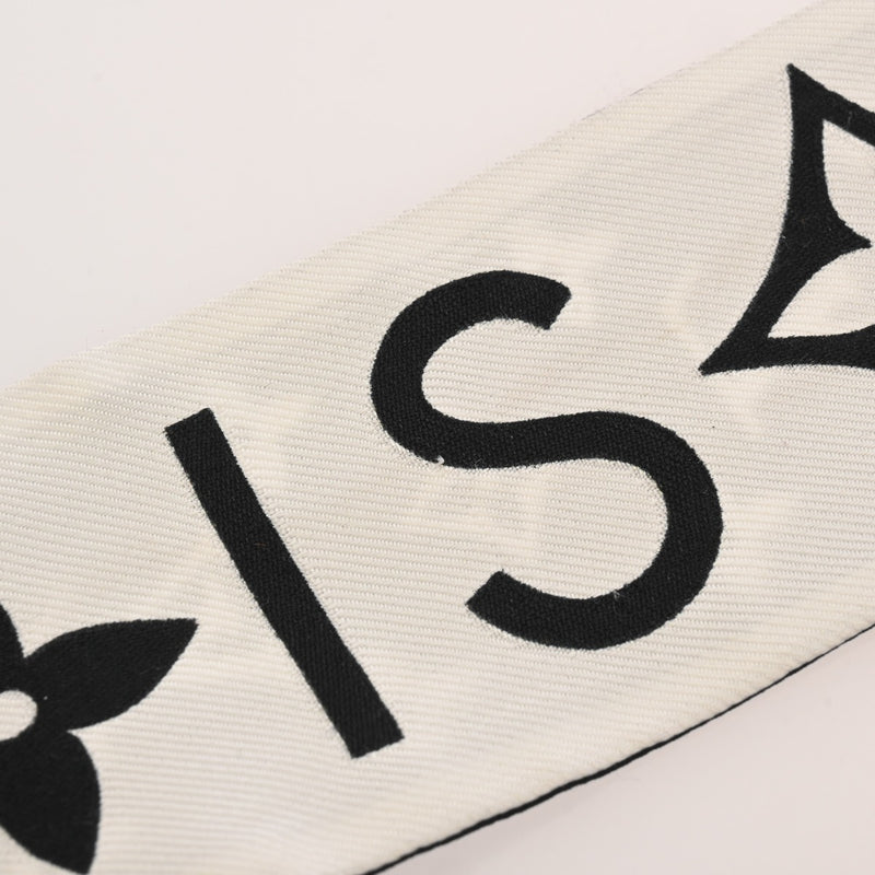 LOUIS VUITTON ルイヴィトン モノグラム バンドー インフィニティ ホワイト/ブラック M90682 レディース スカーフ ABランク 中古 銀蔵