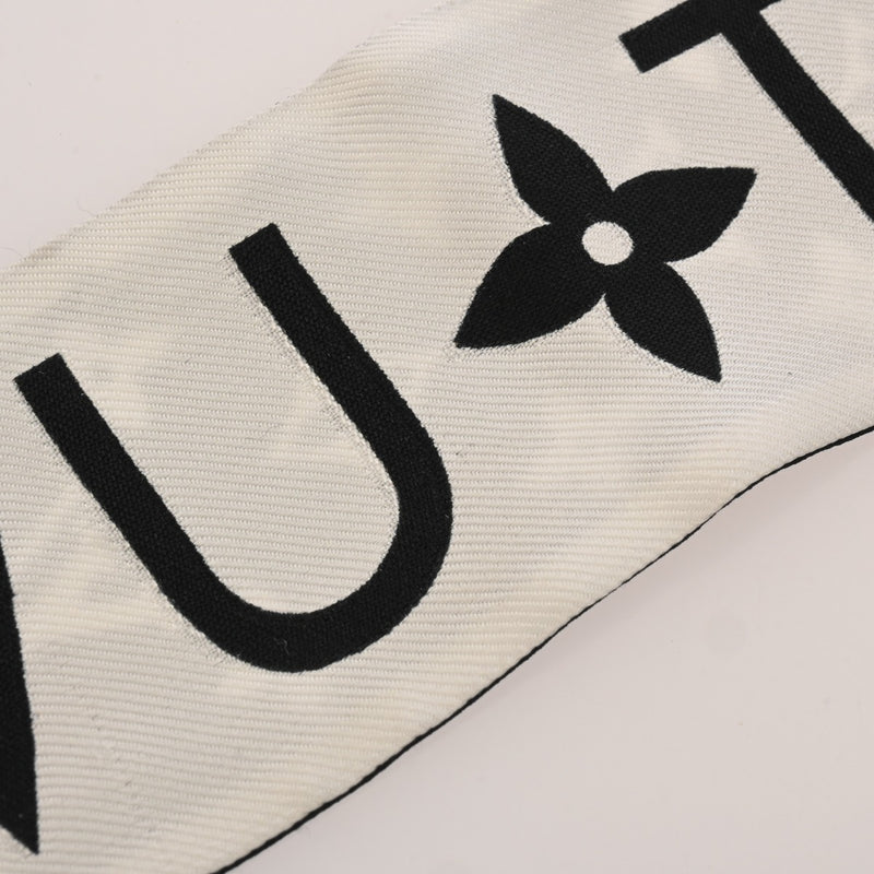 LOUIS VUITTON ルイヴィトン モノグラム バンドー インフィニティ ホワイト/ブラック M90682 レディース スカーフ ABランク 中古 銀蔵