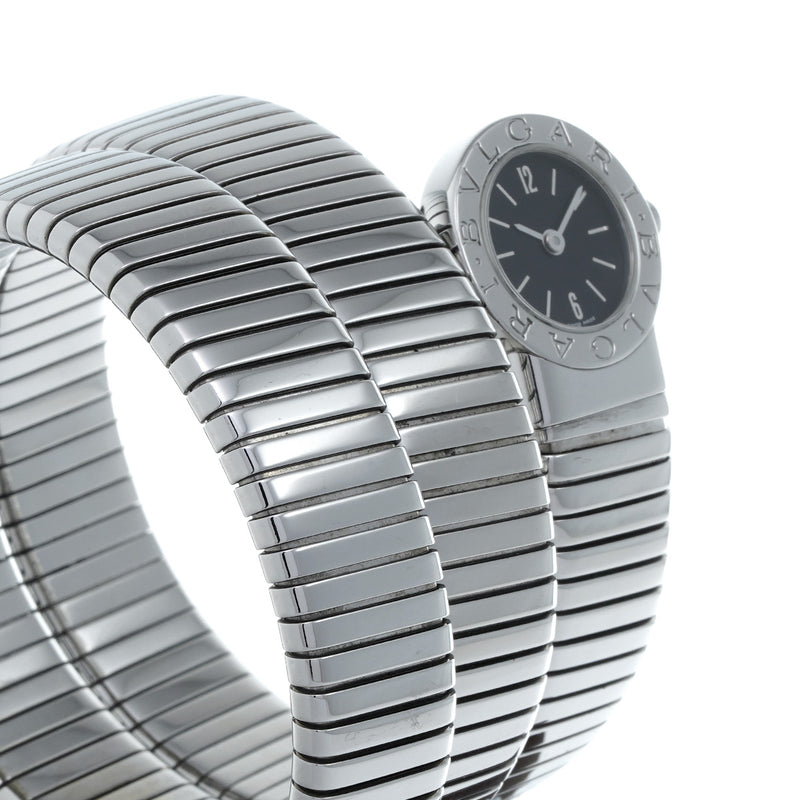 ブルガリ トゥボガス スネーク BB191TS ブラック レディース 腕時計 クォーツ 中古 銀蔵