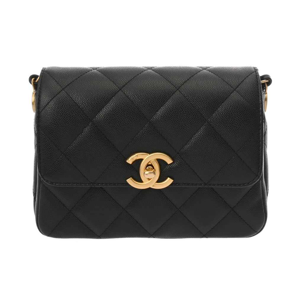 CHANEL シャネル マトラッセ チェーン ミニ フラップバッグ ブラック