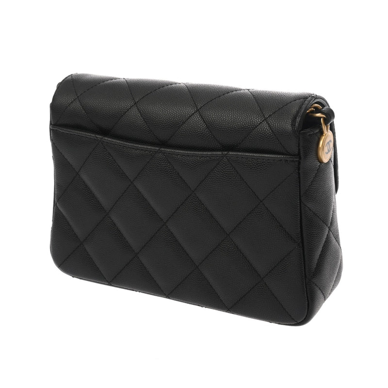 CHANEL シャネル マトラッセ チェーン ミニ フラップバッグ ブラック