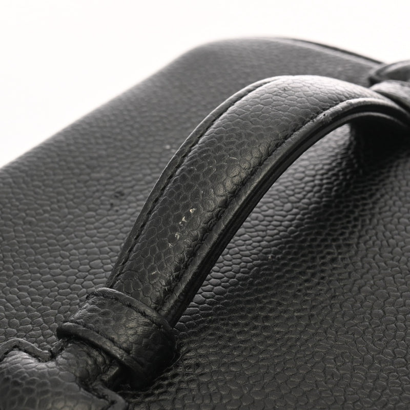CHANEL シャネル 縦型バニティ ブラック A01998 レディース キャビアスキン バニティバッグ Bランク 中古 銀蔵