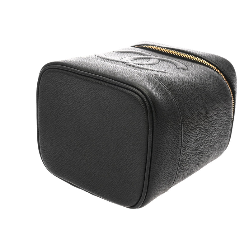 CHANEL シャネル 縦型バニティ ブラック A01998 レディース キャビアスキン バニティバッグ Bランク 中古 銀蔵