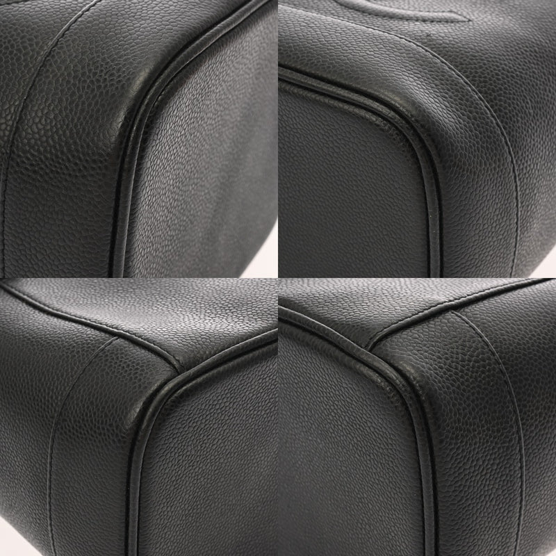 CHANEL シャネル 縦型バニティ ブラック A01998 レディース キャビアスキン バニティバッグ Bランク 中古 銀蔵