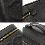 CHANEL シャネル 縦型バニティ ブラック A01998 レディース キャビアスキン バニティバッグ Bランク 中古 銀蔵