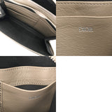 CHRISTIAN DIOR クリスチャンディオール ストラップジップポーチ オブリーク ギャラクシー グレージュ レディース レザー ショルダーバッグ ABランク 中古 銀蔵