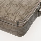 CHRISTIAN DIOR クリスチャンディオール ストラップジップポーチ オブリーク ギャラクシー グレージュ レディース レザー ショルダーバッグ ABランク 中古 銀蔵