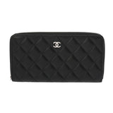 CHANEL シャネル マトラッセ クラシック ロングジップウォレット ブラック AP0242 レディース キャビアスキン 長財布 新同 中古 銀蔵