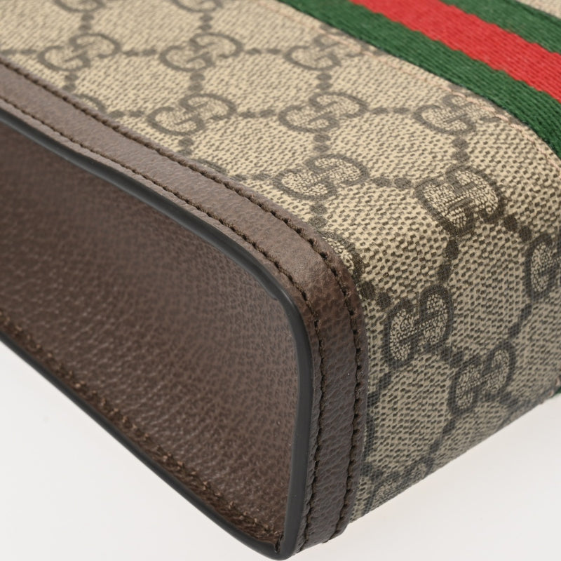 GUCCI グッチ スーパーミニバッグ 2WAY ベージュ 772317 レディース GGスプリームキャンバス レザー ハンドバッグ 新同 中古 銀蔵