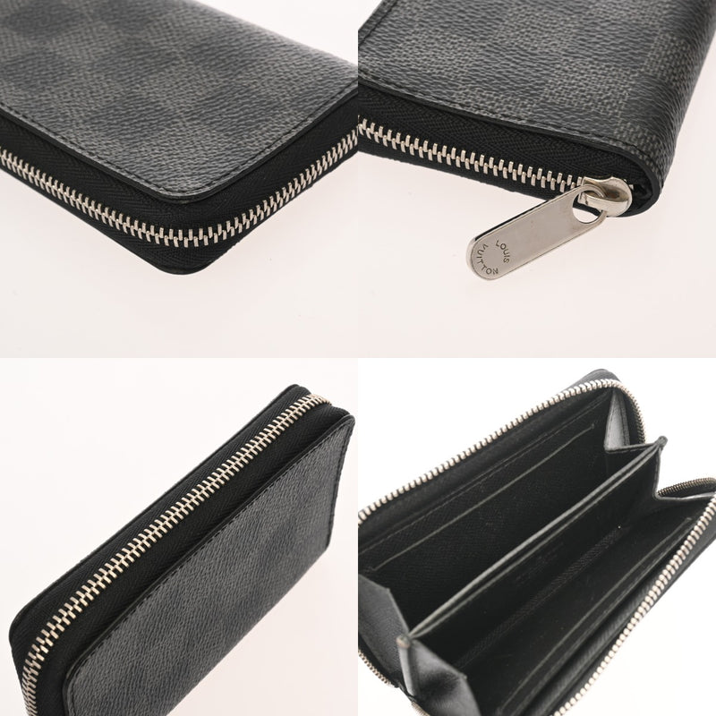 LOUIS VUITTON ルイヴィトン ダミエグラフィット ジッピーコインパース ブラック N63076 メンズ ダミエキャンバス コインケース Aランク 中古 銀蔵