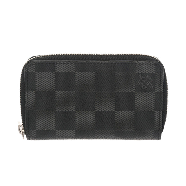 LOUIS VUITTON ルイヴィトン ダミエグラフィット ジッピーコインパース ブラック N63076 メンズ ダミエキャンバス コインケース Aランク 中古 銀蔵