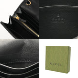 GUCCI グッチ ミディアム ブラック 725219 レディース レザー チェーンウォレット Aランク 中古 銀蔵