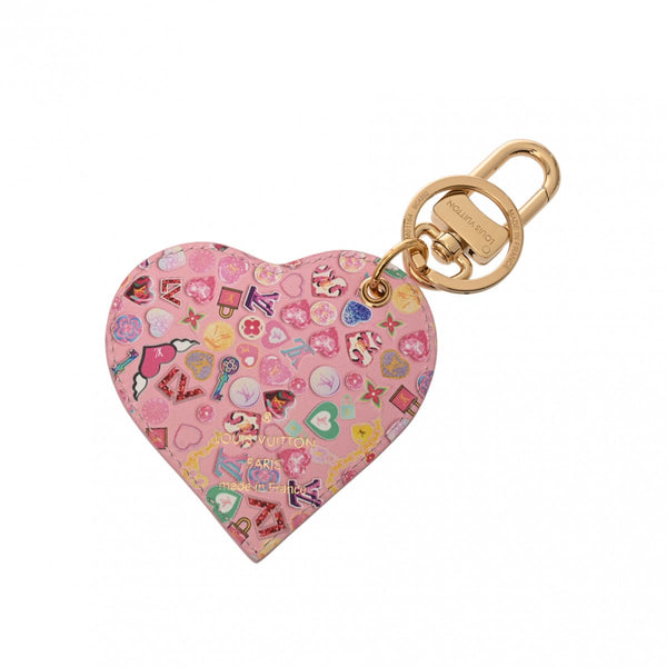 LOUIS VUITTON ルイヴィトン ポルトクレ ラブロックハート バレンタイン限定 ピンク M01164 レディース ヴェルニ キーホルダー Aランク 中古 銀蔵
