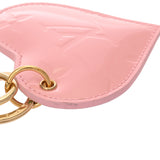 LOUIS VUITTON ルイヴィトン ポルトクレ ラブロックハート バレンタイン限定 ピンク M01164 レディース ヴェルニ キーホルダー Aランク 中古 銀蔵