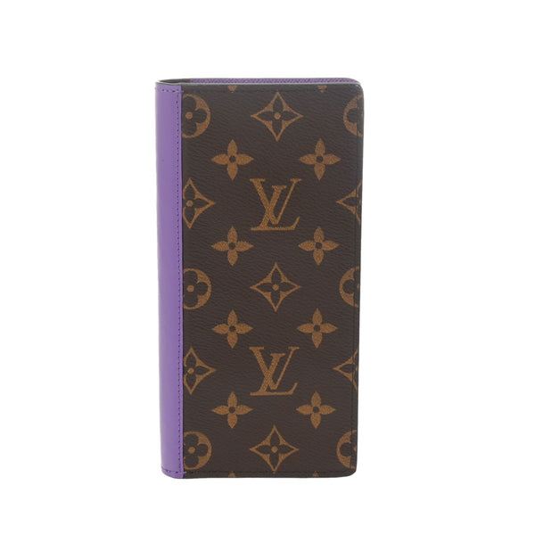 LOUIS VUITTON ルイヴィトン モノグラム マカサー ポルトフォイユ ブラザ パープル M81538 メンズ モノグラムキャンバス 長財布 Aランク 中古 銀蔵
