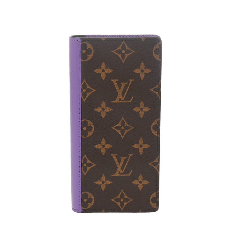 LOUIS VUITTON ルイヴィトン モノグラム マカサー ポルトフォイユ ブラザ パープル M81538 メンズ モノグラムキャンバス 長財布 Aランク 中古 銀蔵