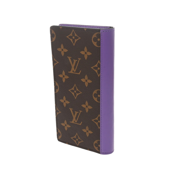LOUIS VUITTON ルイヴィトン モノグラム マカサー ポルトフォイユ ブラザ パープル M81538 メンズ モノグラムキャンバス 長財布 Aランク 中古 銀蔵