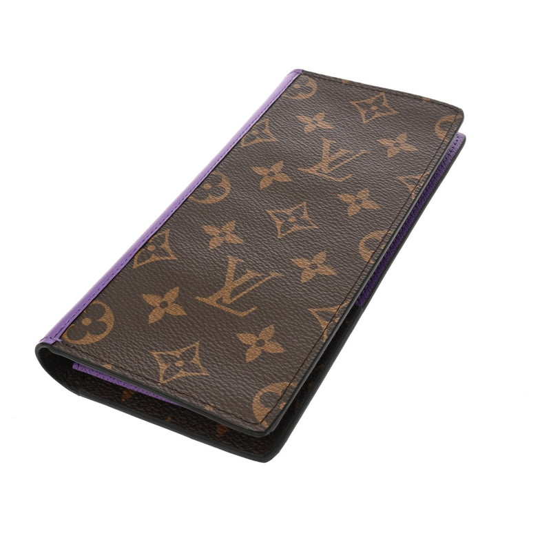 LOUIS VUITTON ルイヴィトン モノグラム マカサー ポルトフォイユ ブラザ パープル M81538 メンズ モノグラムキャンバス 長財布 Aランク 中古 銀蔵