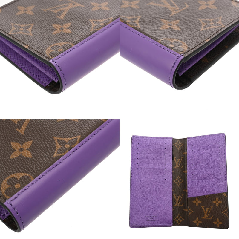 LOUIS VUITTON ルイヴィトン モノグラム マカサー ポルトフォイユ ブラザ パープル M81538 メンズ モノグラムキャンバス 長財布 Aランク 中古 銀蔵