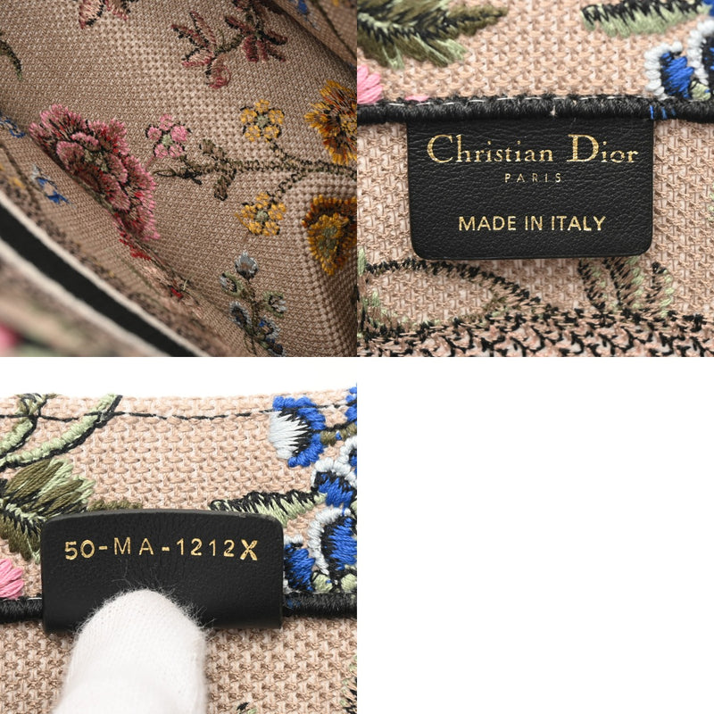 CHRISTIAN DIOR クリスチャンディオール ブックトート スモール 花柄 ピンクベージュ M1265ZEAU レディース キャンバス ハンドバッグ 新同 中古 銀蔵
