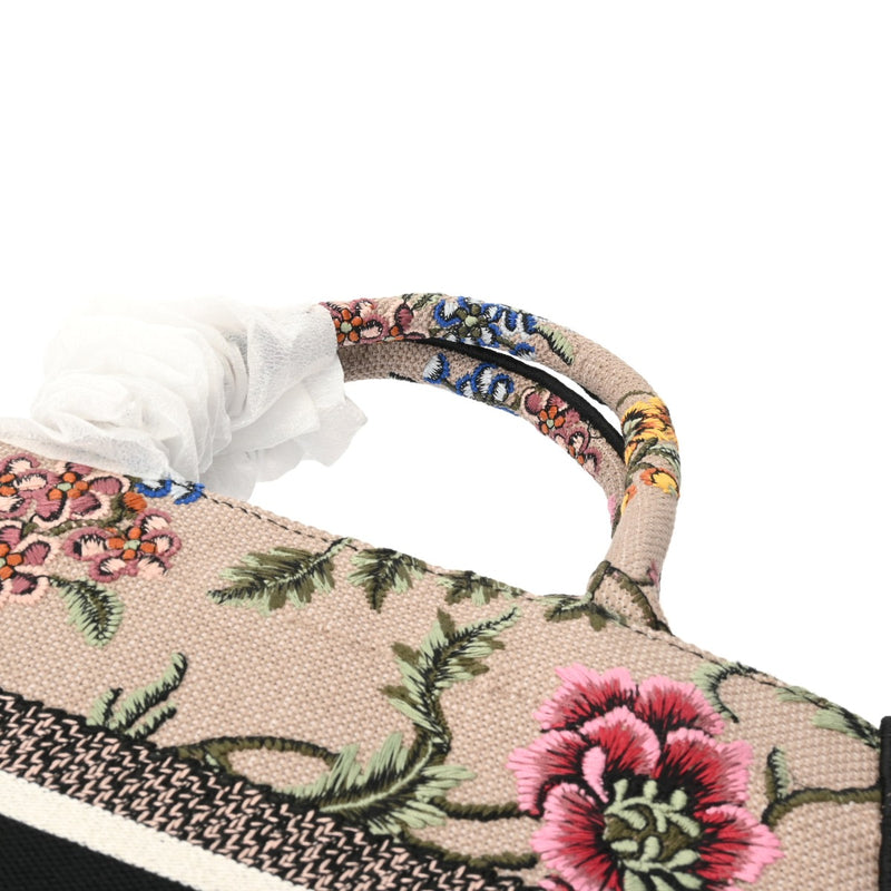 CHRISTIAN DIOR クリスチャンディオール ブックトート スモール 花柄 ピンクベージュ M1265ZEAU レディース キャンバス ハンドバッグ 新同 中古 銀蔵