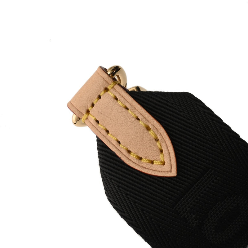 LOUIS VUITTON ルイヴィトン モノグラム 幅4cm ポーチ付き ノワール J02487 ユニセックス モノグラムキャンバス ショルダーストラップ 未使用 銀蔵