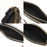 CHANEL シャネル マトラッセ フォンケース ショルダーダブルジップ ブラック レディース ラムスキン ショルダーバッグ Aランク 中古 銀蔵
