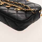 CHANEL シャネル マトラッセ フォンケース ショルダーダブルジップ ブラック レディース ラムスキン ショルダーバッグ Aランク 中古 銀蔵