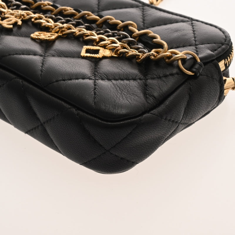CHANEL シャネル マトラッセ フォンケース ショルダーダブルジップ