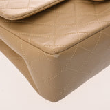 CHANEL シャネル マトラッセ チェーンショルダー 25cm Wフラップ ベージュ A01112 レディース キャビアスキン ショルダーバッグ Bランク 中古 銀蔵