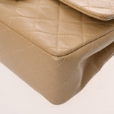 CHANEL シャネル マトラッセ チェーンショルダー 25cm Wフラップ ベージュ A01112 レディース キャビアスキン ショルダーバッグ Bランク 中古 銀蔵