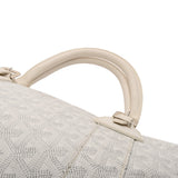 GOYARD ゴヤール クロワージュ 50 ホワイト レディース PVC レザー ボストンバッグ Bランク 中古 銀蔵