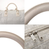 GOYARD ゴヤール クロワージュ 50 ホワイト レディース PVC レザー ボストンバッグ Bランク 中古 銀蔵