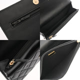 CHANEL シャネル マトラッセ チェーンウォレット パール ブラック レディース ラムスキン ショルダーバッグ ABランク 中古 銀蔵