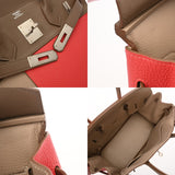 HERMES エルメス バーキン 30 カザック エトゥープ/アルジル/ローズジャイプール □P刻印(2012年頃) レディース トリヨン/スイフト ハンドバッグ ABランク 中古 銀蔵