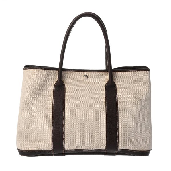 HERMES エルメス ガーデンパーティ PM マロン □H刻印(2004年頃) ユニセックス トワルアッシュ ハンドバッグ Bランク 中古 銀蔵