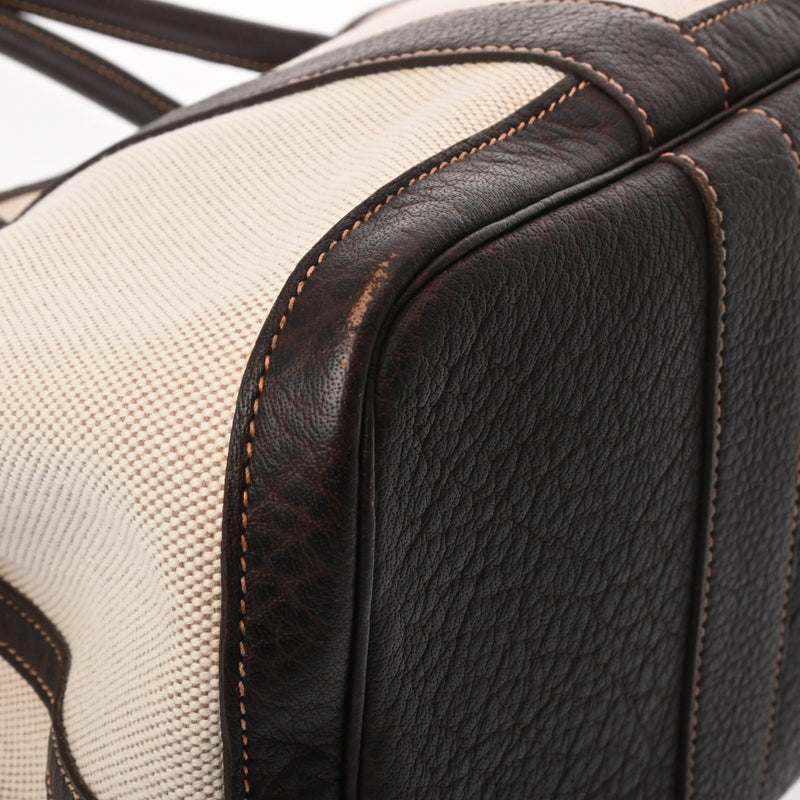 HERMES エルメス ガーデンパーティ PM マロン □H刻印(2004年頃) ユニセックス トワルアッシュ ハンドバッグ Bランク 中古 銀蔵