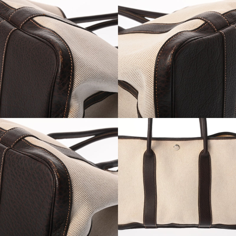 HERMES エルメス ガーデンパーティ PM マロン □H刻印(2004年頃) ユニセックス トワルアッシュ ハンドバッグ Bランク 中古 銀蔵