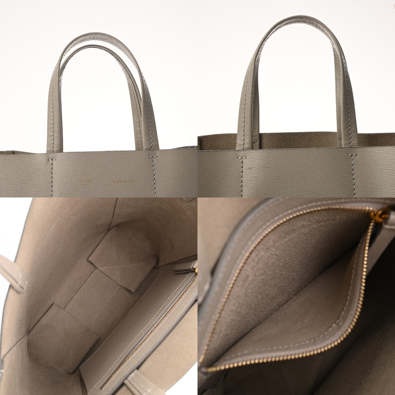 CELINE セリーヌ バーティカルカバ スモール グレー 189813 レディース レザー トートバッグ ABランク 中古 銀蔵