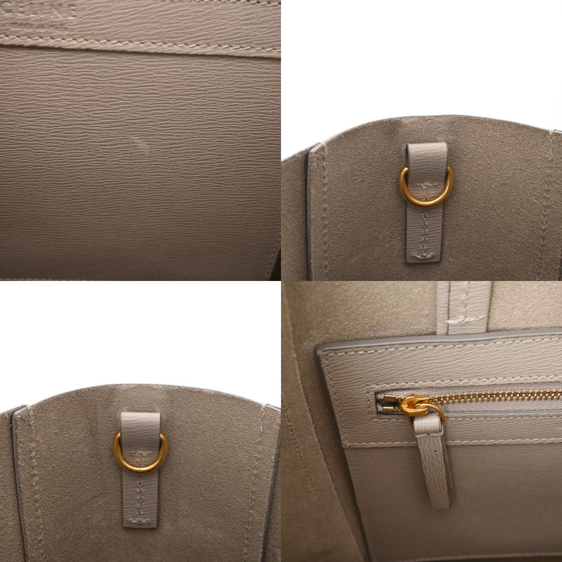 CELINE セリーヌ バーティカルカバ スモール グレー 189813 レディース レザー トートバッグ ABランク 中古 銀蔵