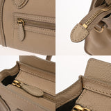 CELINE セリーヌ ラゲージ ナノ ベージュ 189243 レディース ドラムドカーフ ハンドバッグ Bランク 中古 銀蔵