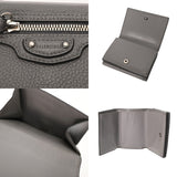 BALENCIAGA バレンシアガ ネオクラシック ミニウォレット グレー 640107 ユニセックス レザー 三つ折り財布 ABランク 中古 銀蔵